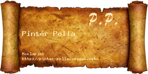 Pintér Polla névjegykártya